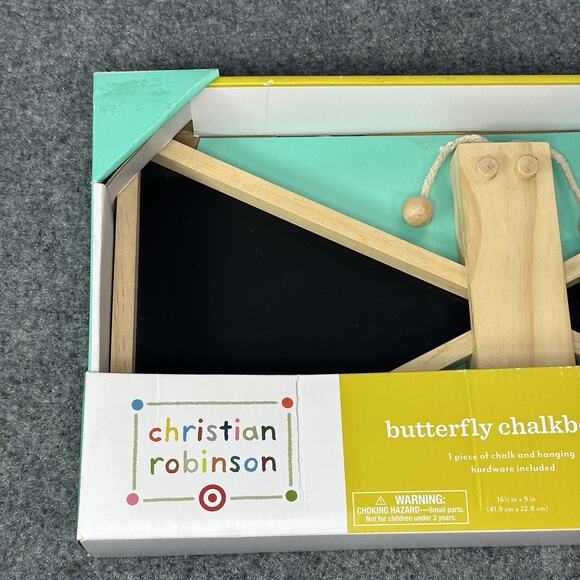 Christian Robinson Pillowfort Butterfly Chalkboard New! With Box! Sz (16.5”x 9”) - Picture 2 of 5